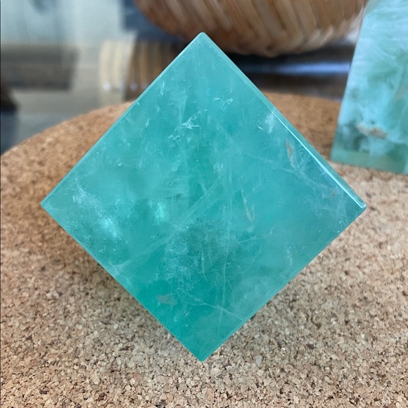 Green Fluorite Cube